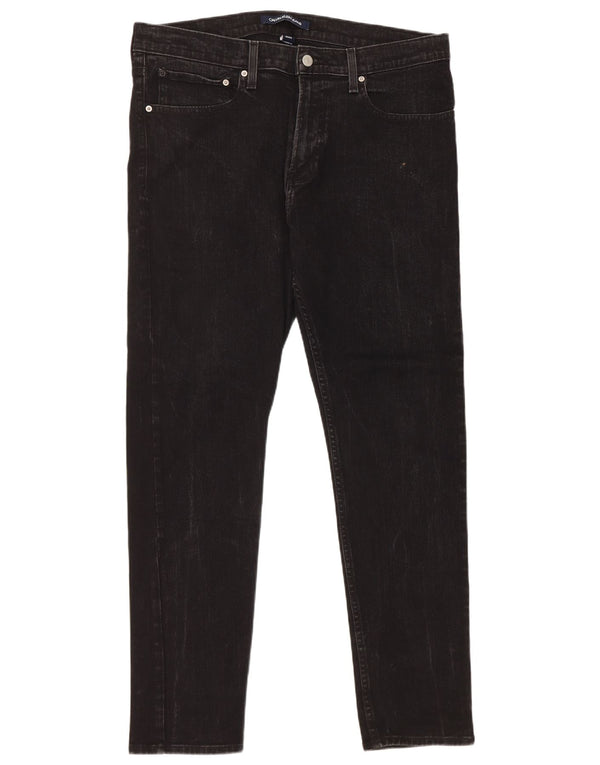 Jeans slim da uomo Calvin Klein W36 L32 cotone nero