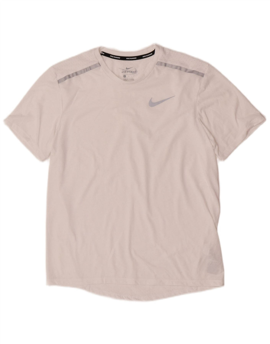 Nike Mens Dri Fit Graphic T-Shirt Top Medium White Polyester