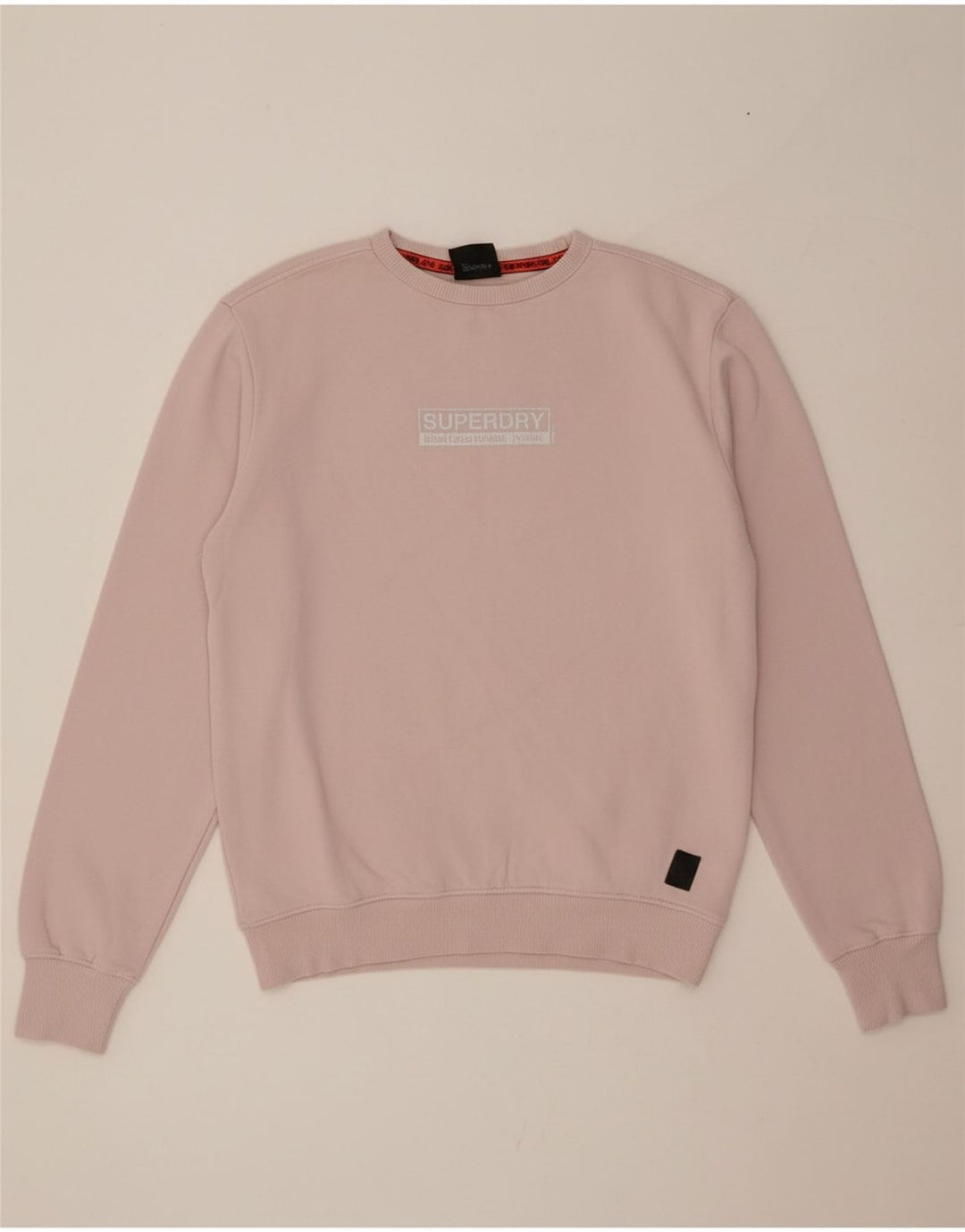 SUPERDRY Mens Loose Fit Graphic Sweatshirt Jumper Small Pink