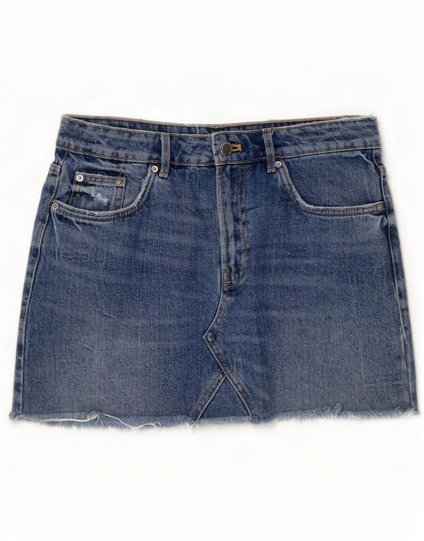 Женская джинсовая мини-юбка Zara Trafaluc Medium W32, синяя, хлопок