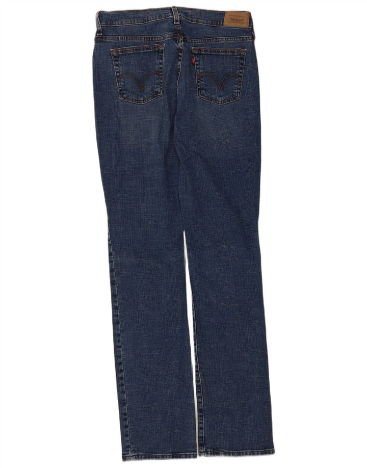 Levi's Womens 505 Straight Jeans US 6 Medium W30 L34 Navy Blue Cotton