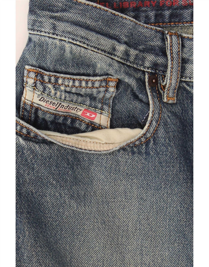 Diesel Mens Straight Jeans W32 L30 Blue Cotton