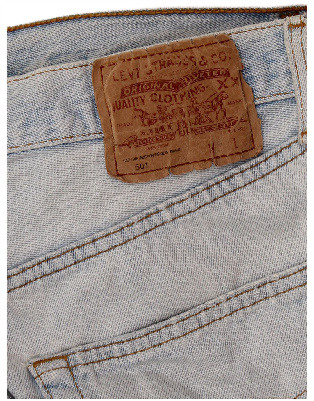 LEVI'S Herre 501 denimshorts W30 Medium Blue