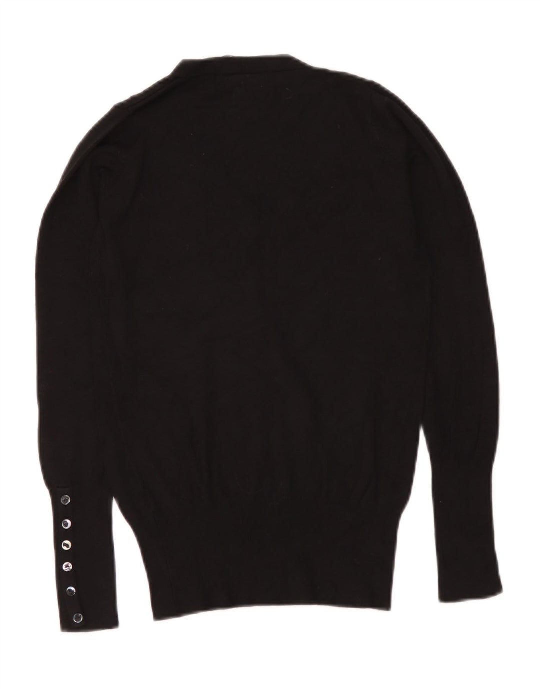 Zara Womens V-Neck Jumper Sweater UK 10 Small Black