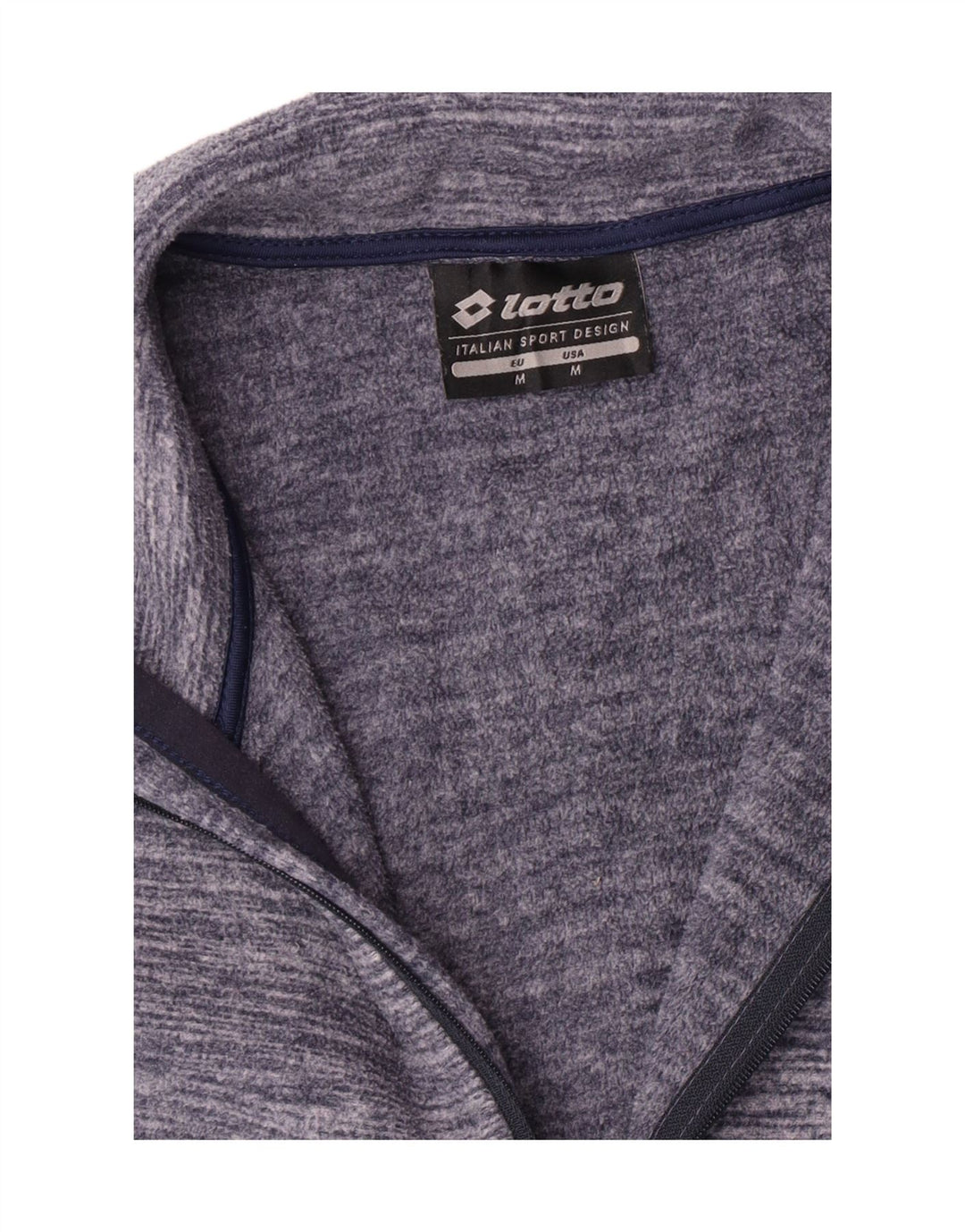Lotto Womens Fleece Jacket UK 14 Medium Navy Blue Flecked