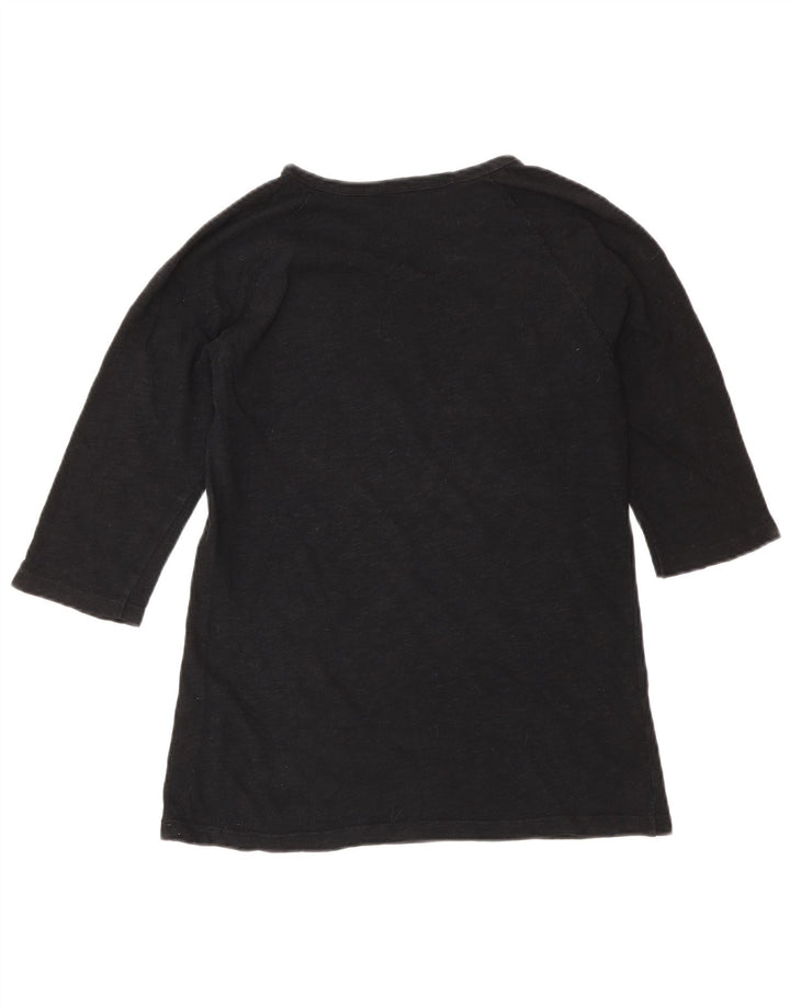 Zara Dame Top 3/4 ærme UK 10 Lille Sort