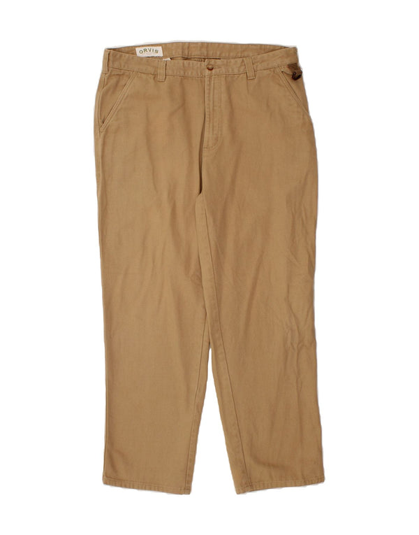 ORVIS Straight Chino-bukser til mænd W36 L30 Beige Bomuld