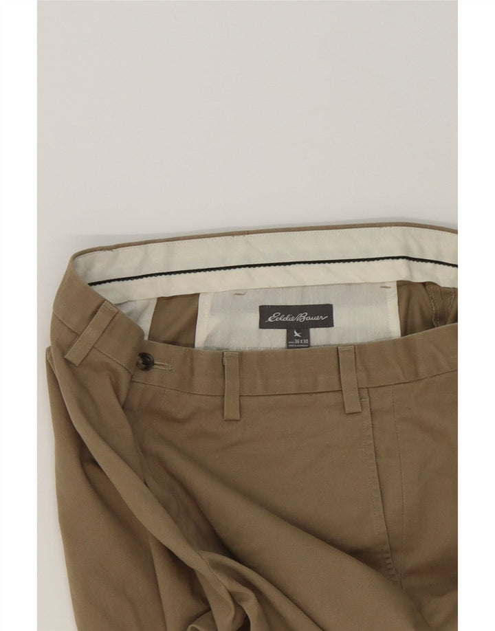 EDDIE BAUER Mens Straight Chino Trousers W36 L30 Beige Cotton Vintage Eddie Bauer and Second-Hand Eddie Bauer from Messina Hembry 