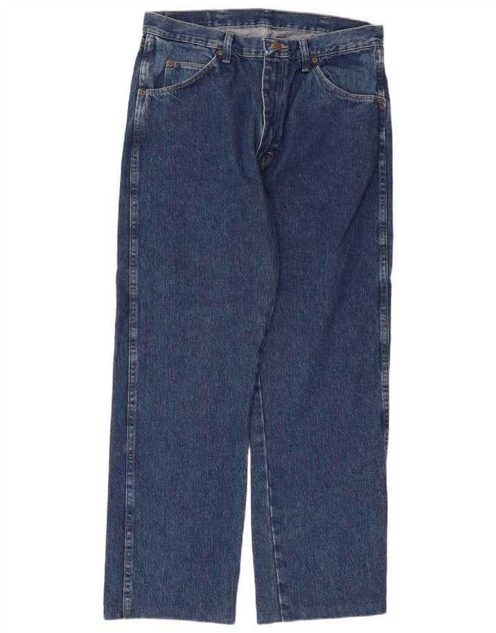 Wrangler Mens Straight Jeans W34 L29 Blue Cotton