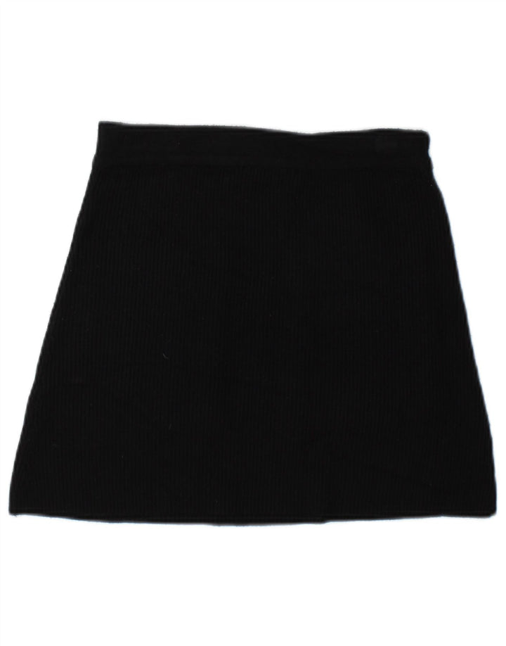 Zara Womens Knit Mini Skirt Small W26 Black Viscose