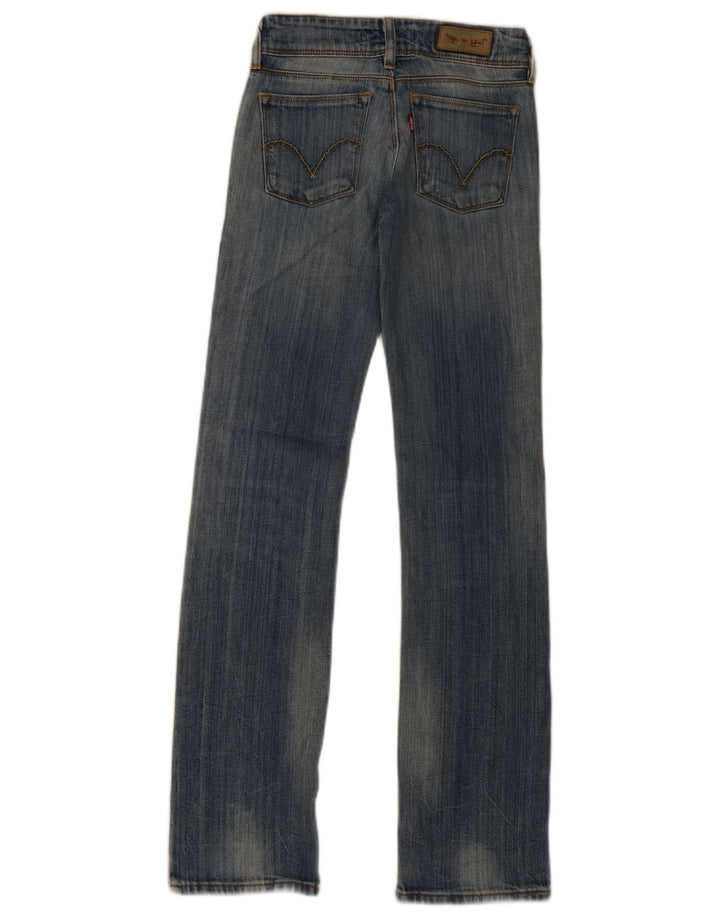 Levi's Womens 570 Straight Jeans W26 L33 Blue Cotton