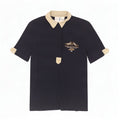 St. Germain Womens Des Pres Polo Shirt IT 44 Medium Navy Blue Colourblock