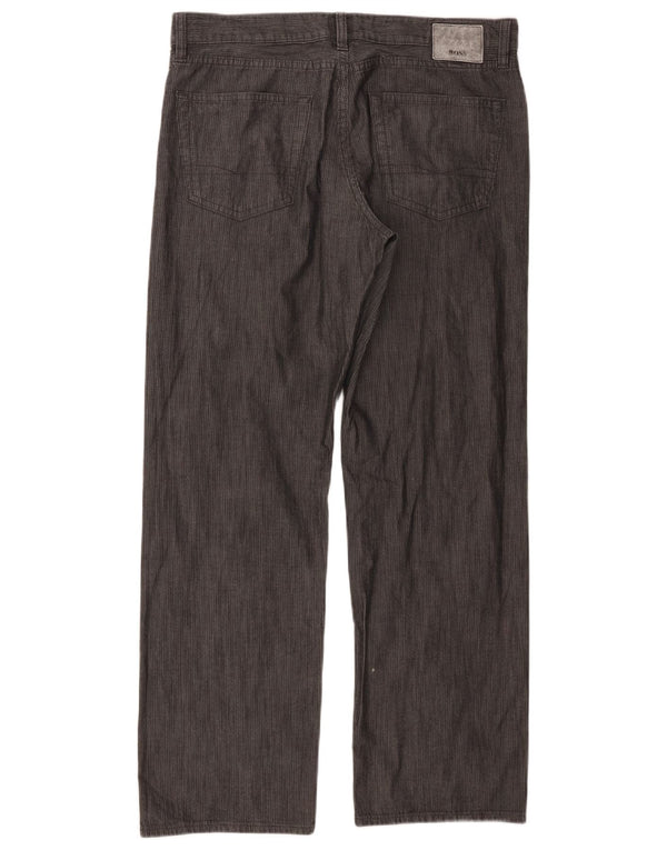 Pantaloni casual dritti da uomo Hugo Boss W34 L30 gessato grigio