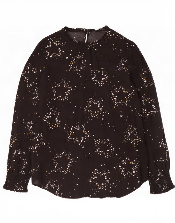 Marks & Spencer Chemisier à motif abstrait pour femme UK 14 Large Noir