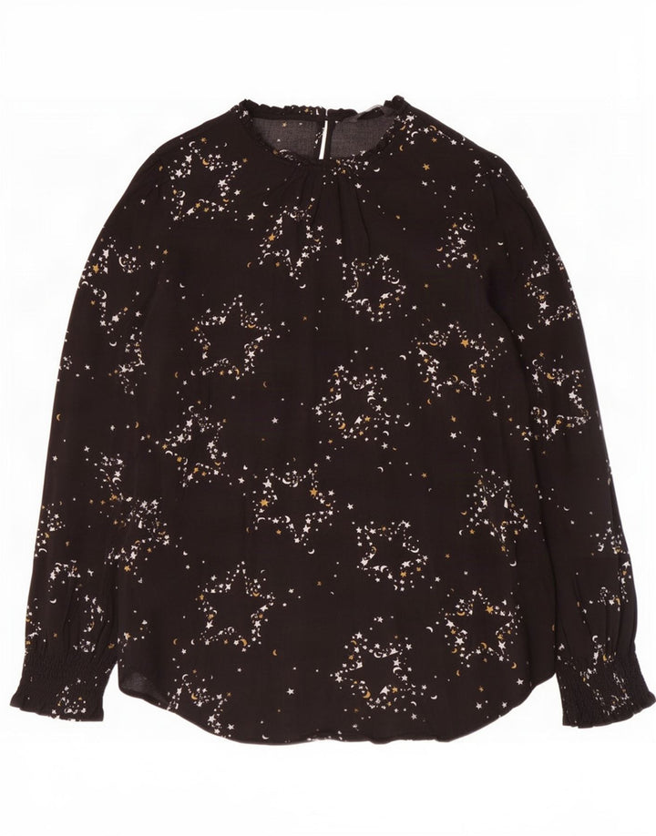 Marks & Spencer Chemisier à motif abstrait pour femme UK 14 Large Noir