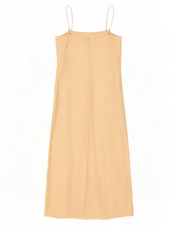 Krizia Poi Womens Slip Dress UK 12 Viscose bege médio