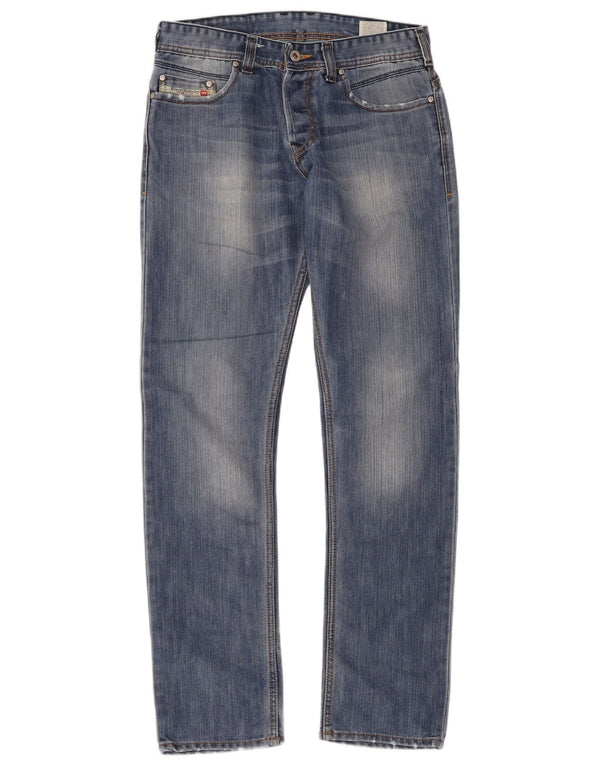 Diesel Mens Distressed Slim Jeans W31 L31 Blue Cotton