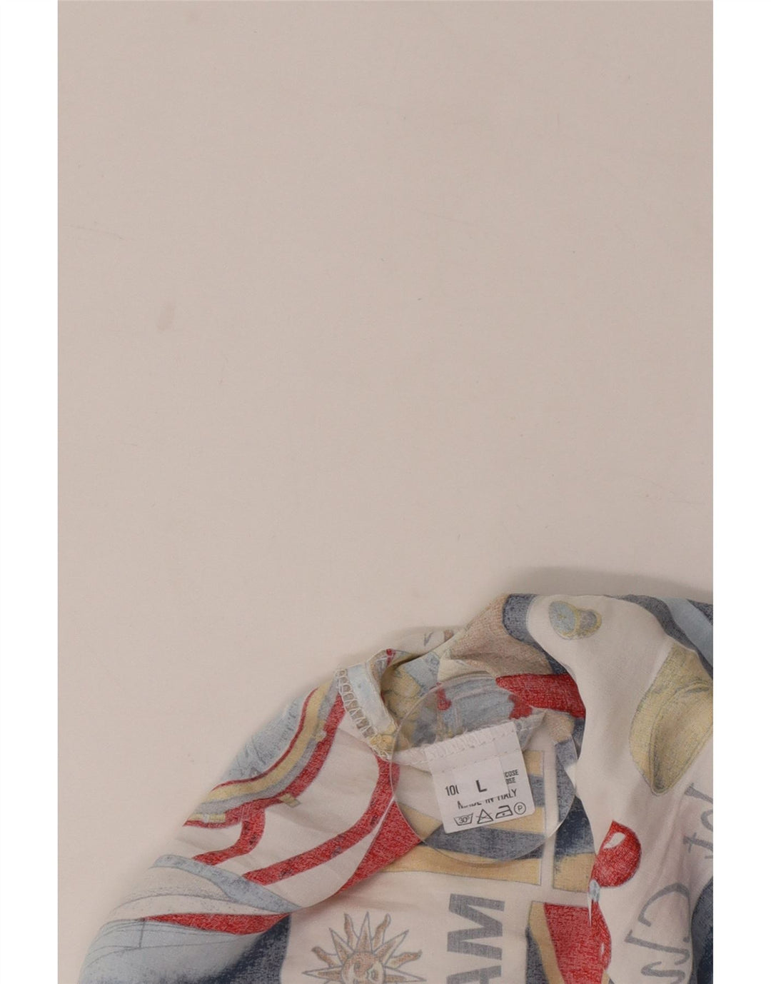 Vintage Womens Abstract Graphic Shirt Blouse UK 16 Large Multicoloured