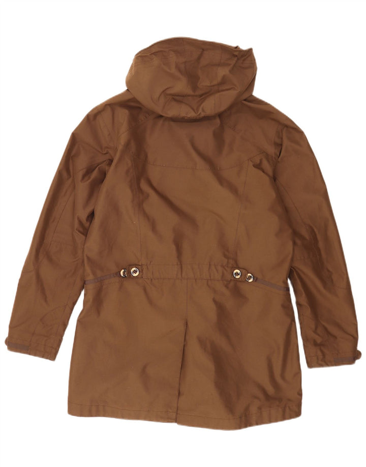 Jack Wolfskin jachetă de vânt cu glugă pentru femei UK 16 Poliester maro mare