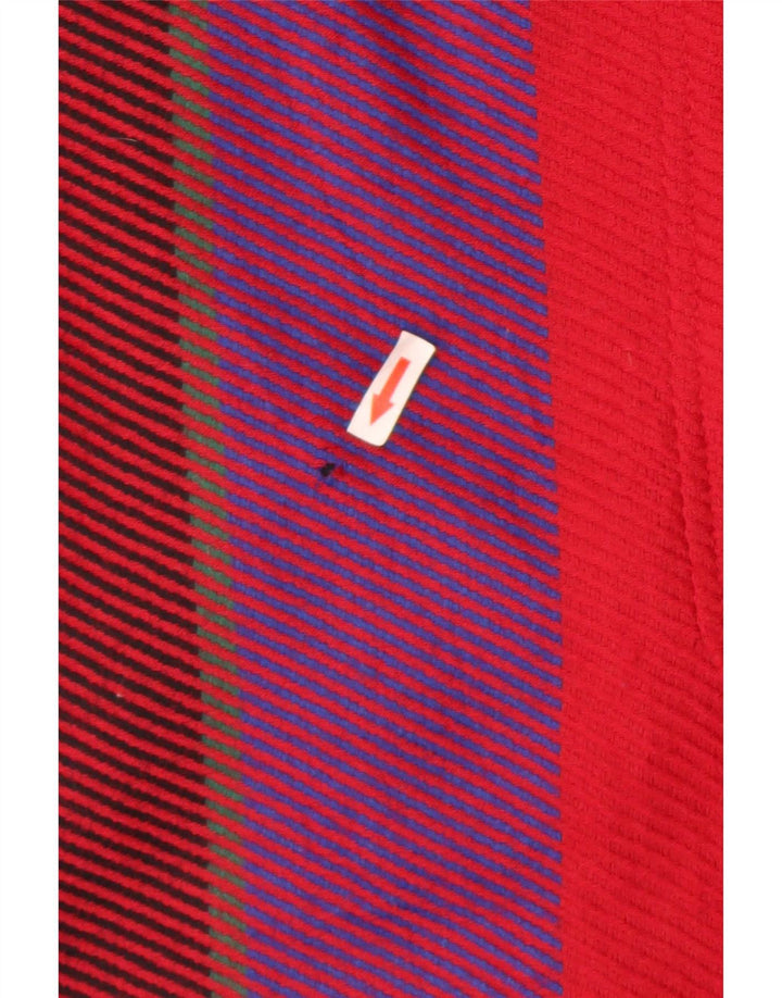 Roccobarocco Manteau surdimensionné pour femme UK 10 Petite laine rayée rouge