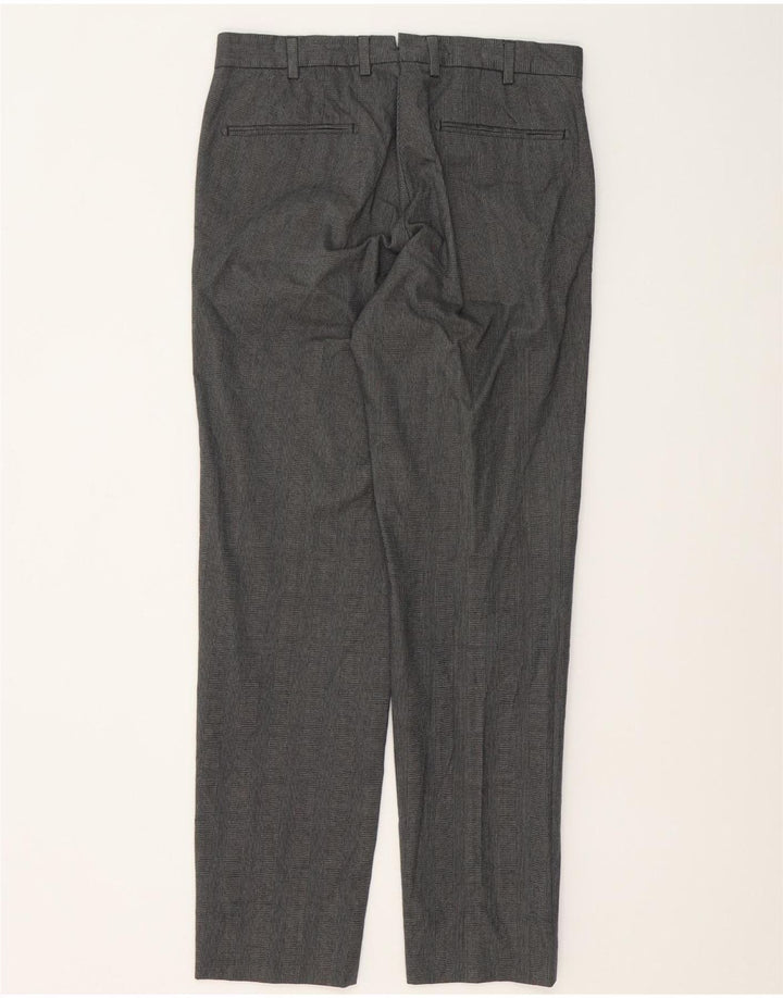MASSIMO DUTTI Pantaloni da abito da uomo EU 40 Medium W31 L31 Pied de poule grigio