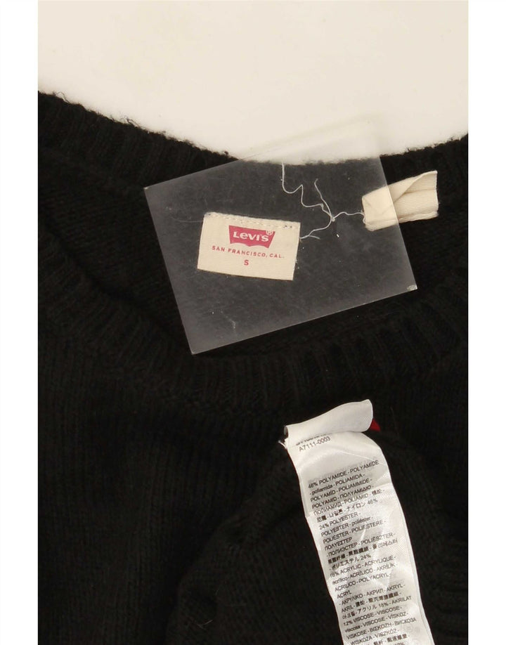 Levi's Womens Boat Neck Jumper Sweater UK 10 Small Black Polyamide