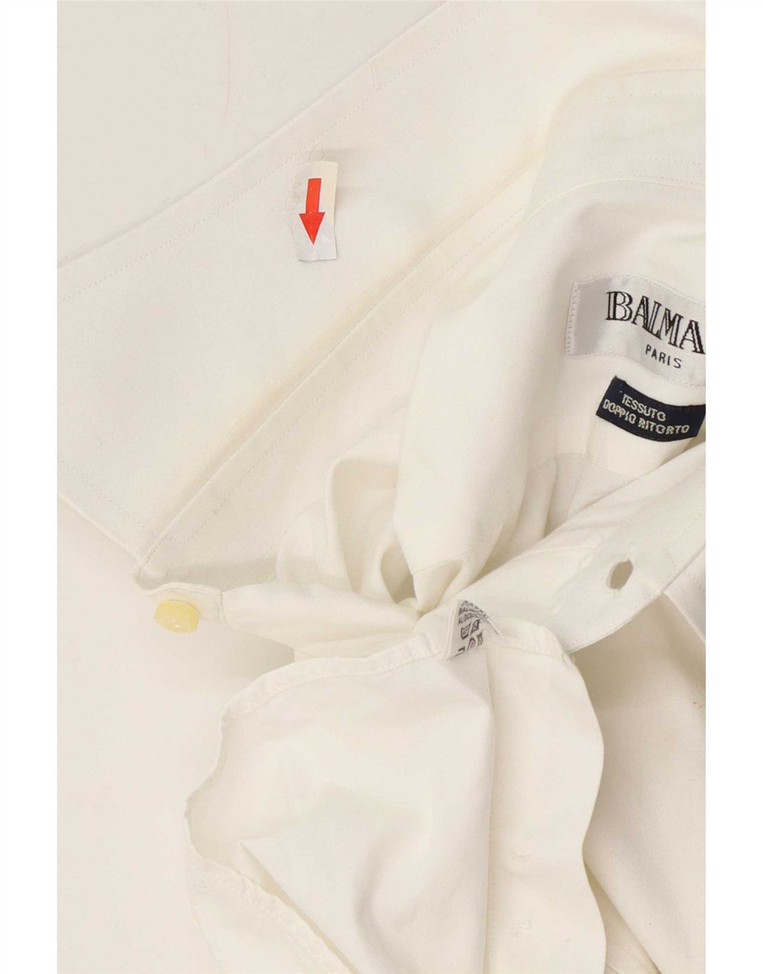 Balmain Mens Shirt Size 42 Large White Cotton