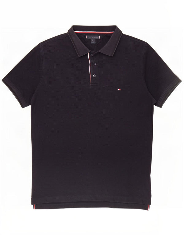 Polo slim fit da uomo Tommy Hilfiger XL in cotone blu navy
