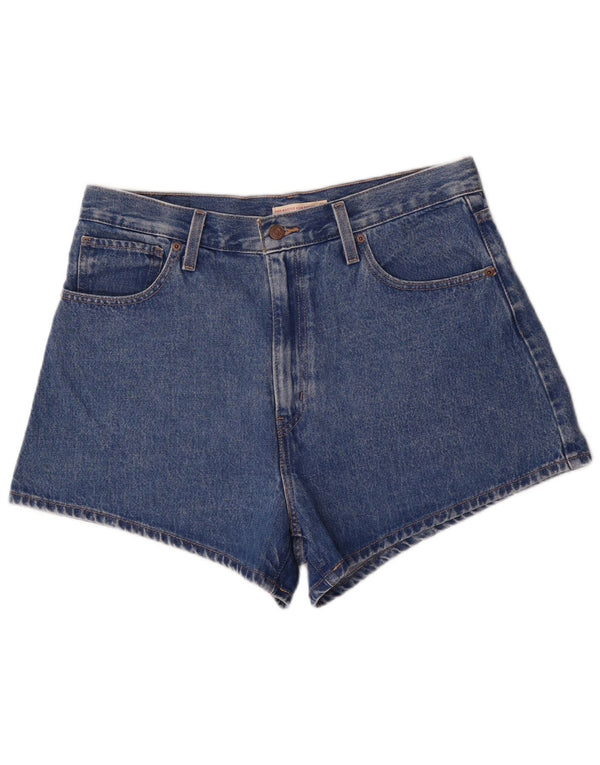 Женские джинсовые шорты Levi's Mom с высокой талией W32, большие синие, хлопковые