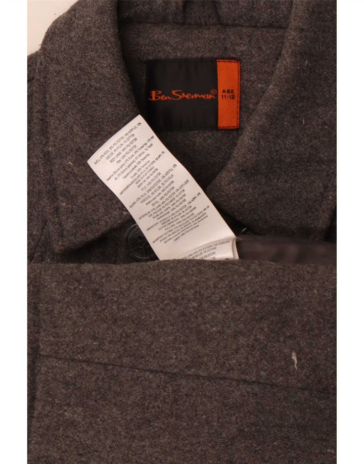 Ben Sherman Pea Coat für Jungen, 11–12 Jahre, graue Wolle
