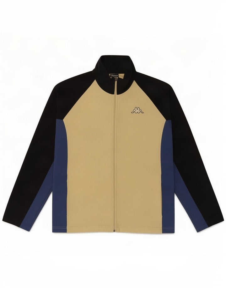 Kappa Mens Tracksuit Top Jacket 2XL Beige Colourblock Polyester