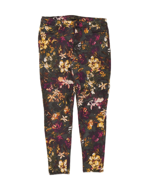 Zara Womens Skinny Jeans EU 44 XL W34 L27 Multicoloured Floral