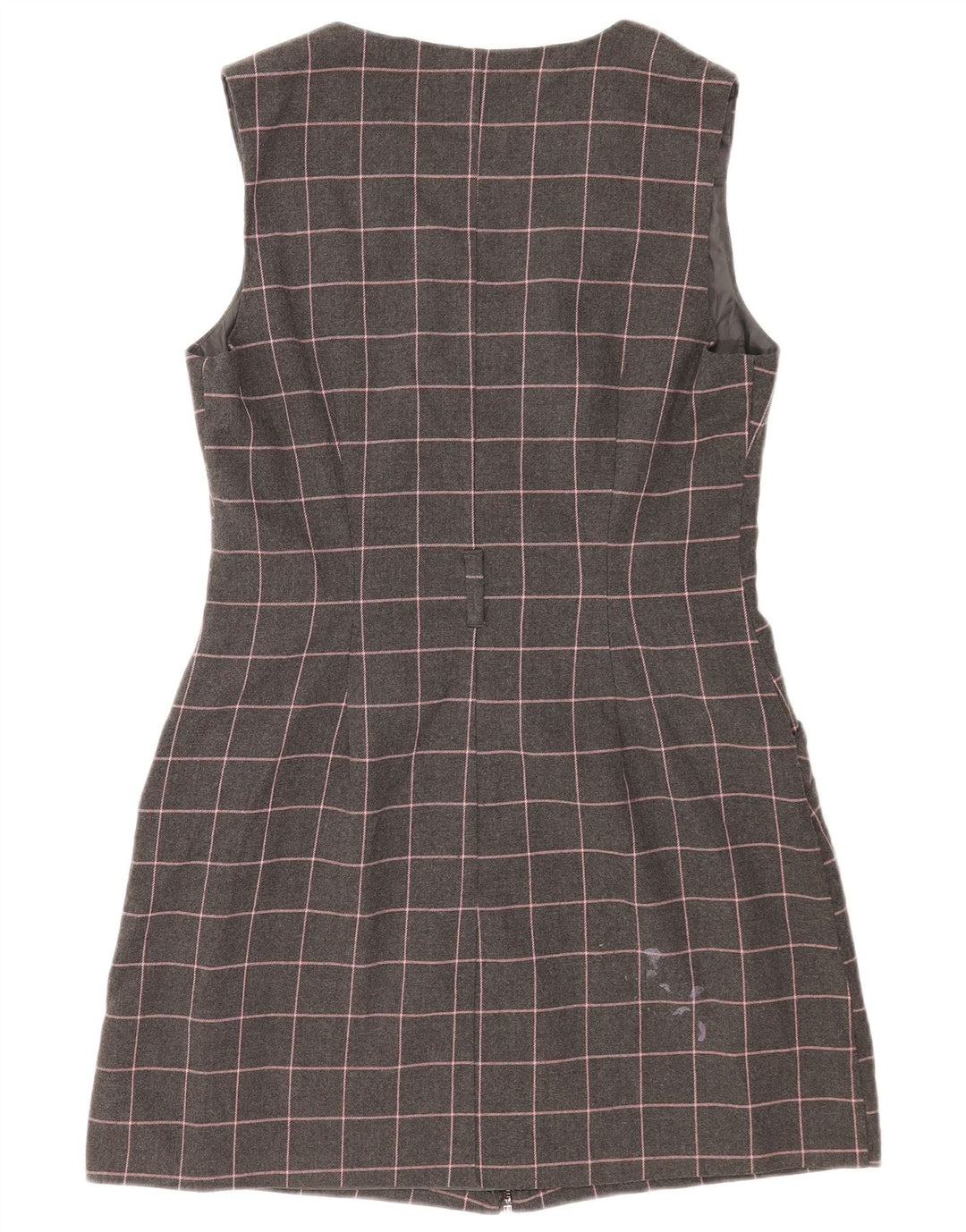 Γυναικείο αμάνικο φόρεμα Oasis UK 14 Medium Grey Check Polyester