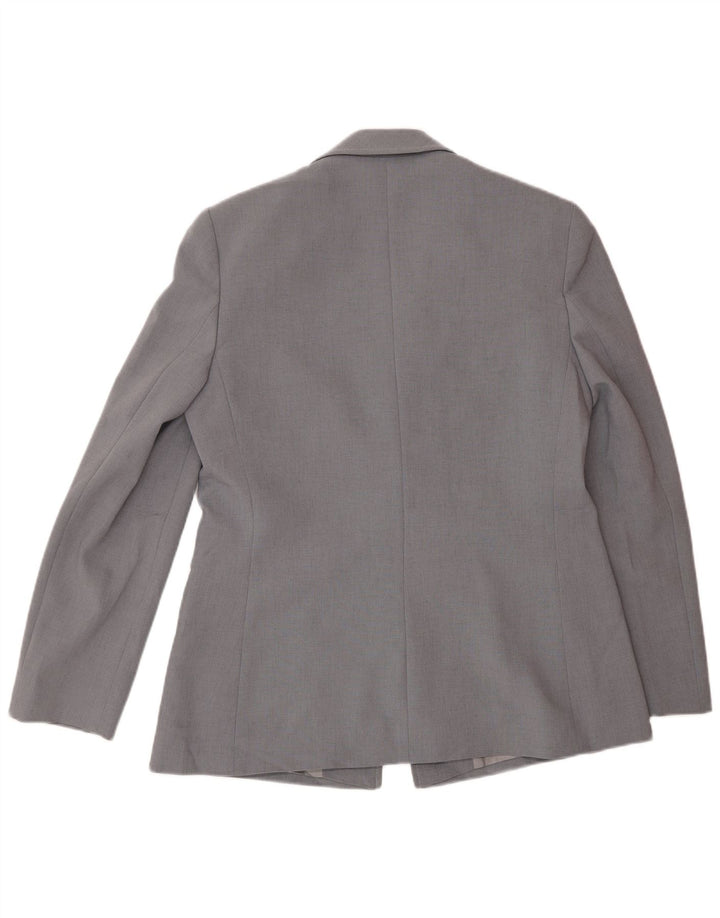 Giacca blazer a 1 bottone Marks & Spencer da donna UK 12 Poliestere grigio medio