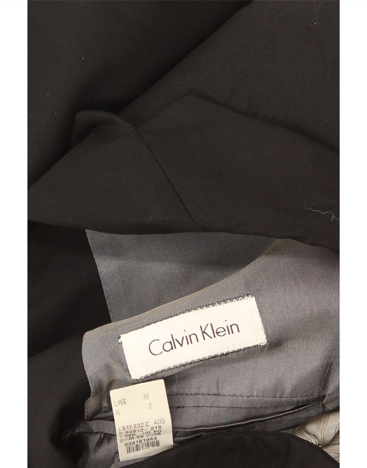 Jaqueta Blazer Masculina Calvin Klein com 3 Botões Reino Unido 38 Lã Preta Média