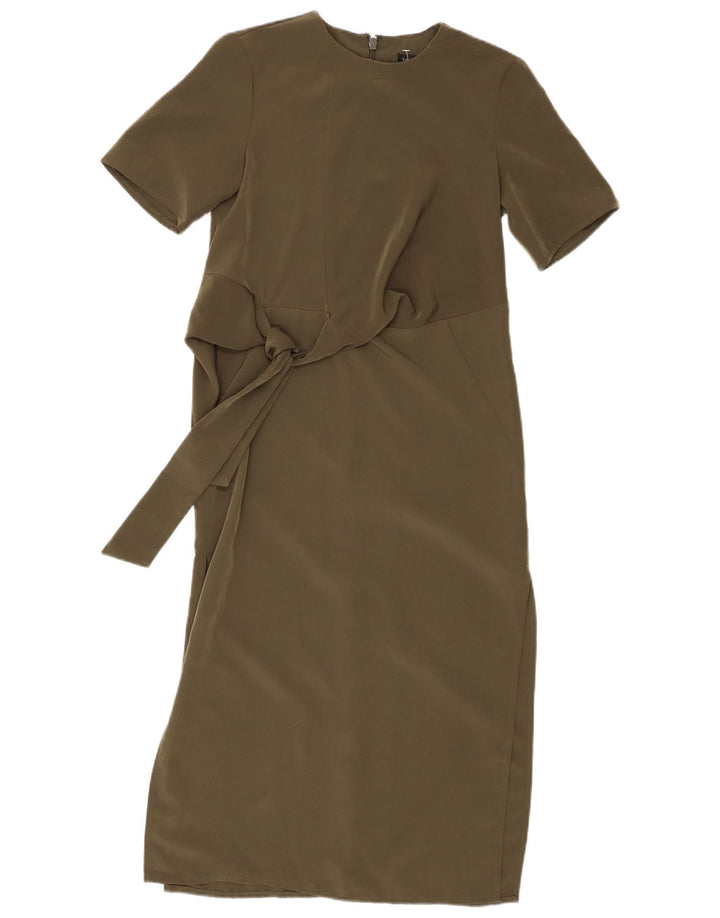 Topshop Damen Maxikleid UK 8 Small Grün Polyester