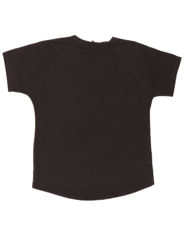 Camiseta masculina Massimo Dutti top pequeno algodão preto