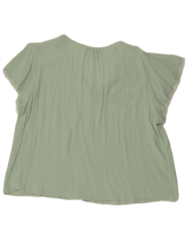 Top camicetta da donna Marks & Spencer UK 16 grande verde