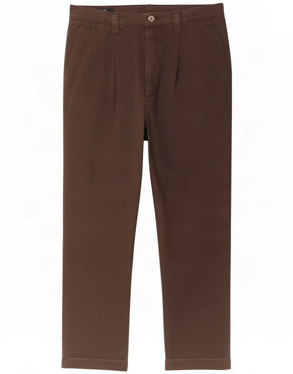 Roy Rogers Męskie proste spodnie chino IT 50 Large W32 L27 Brązowe bawełniane
