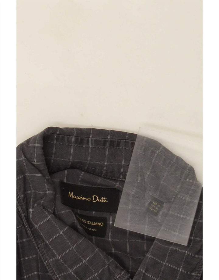 Ανδρικό πουκάμισο Massimo Dutti XL Grey Check