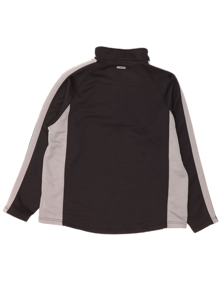 Russell Athletic Mens Zip Neck Top Long Sleeve Medium Black Polyester