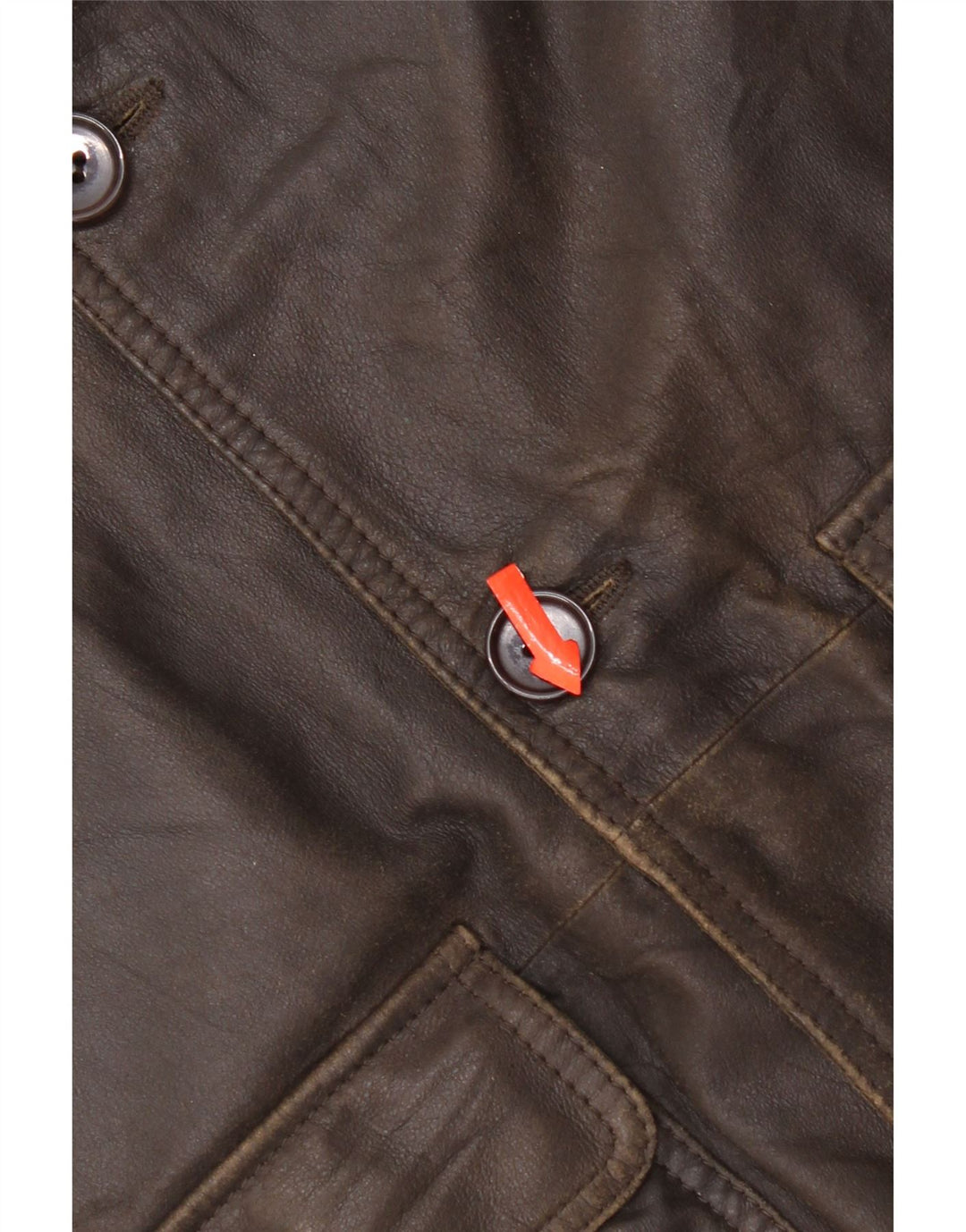 Gimo's Mens Bomber Leather Jacket UK 38 Medium Brown Leather