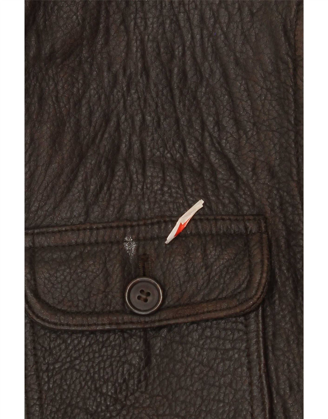 Les Copains Mens Reversible Leather Gilet IT 56 3XL Brown