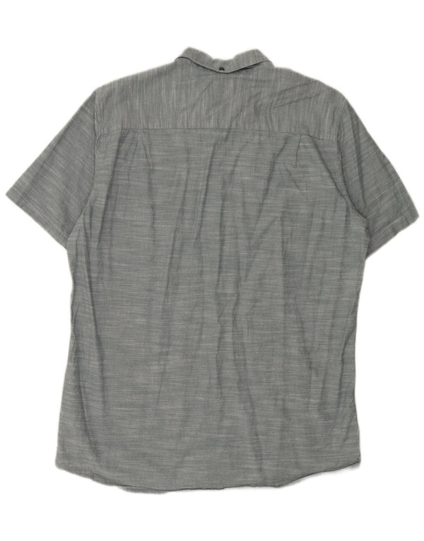 Camisa masculina Hurley de manga curta clássica de algodão grande cinza manchado
