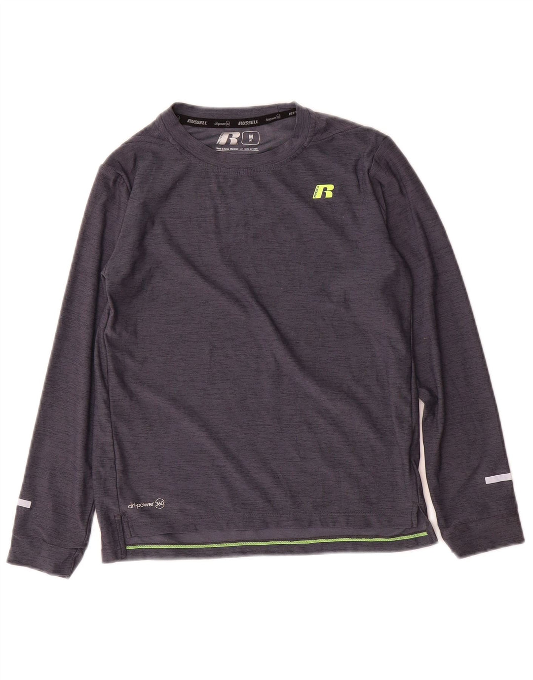 Russell Athletic Boys Dri-Power Top Long Sleeve 7-8 Years Medium Grey