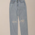 LEVI'S Womens Distressed Straight Jeans W26 L30 Blue Cotton Vintage Levi's and Second-Hand Levi's from Messina Hembry 