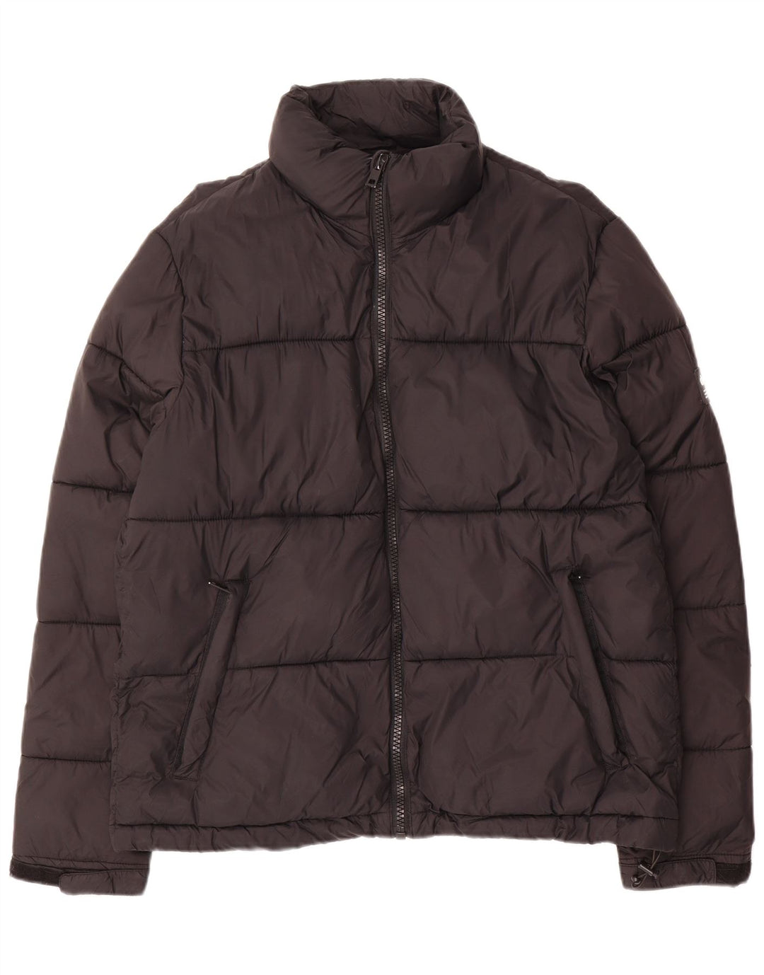 Zara Mens Padded Jacket UK 40 Large Black Polyester