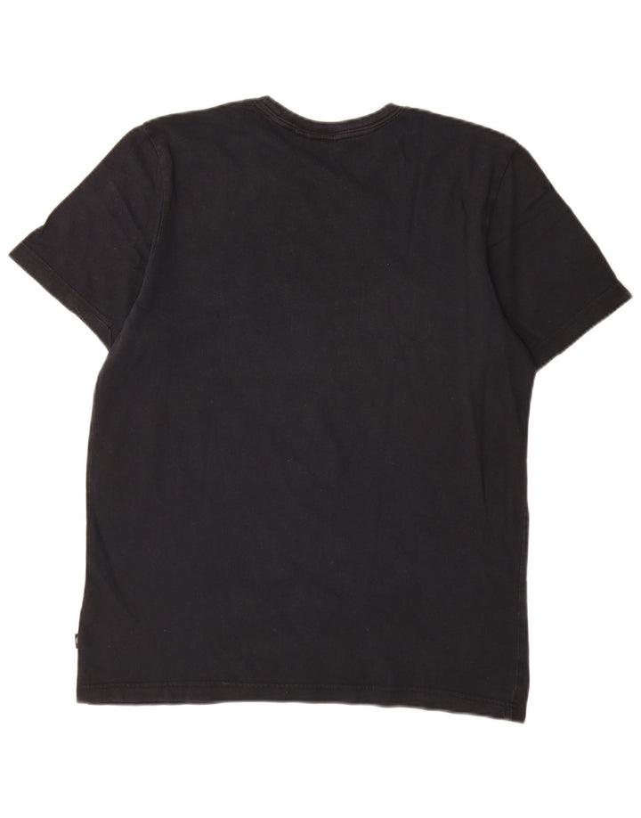 T-shirt grafica da uomo Adidas Top in cotone nero medio