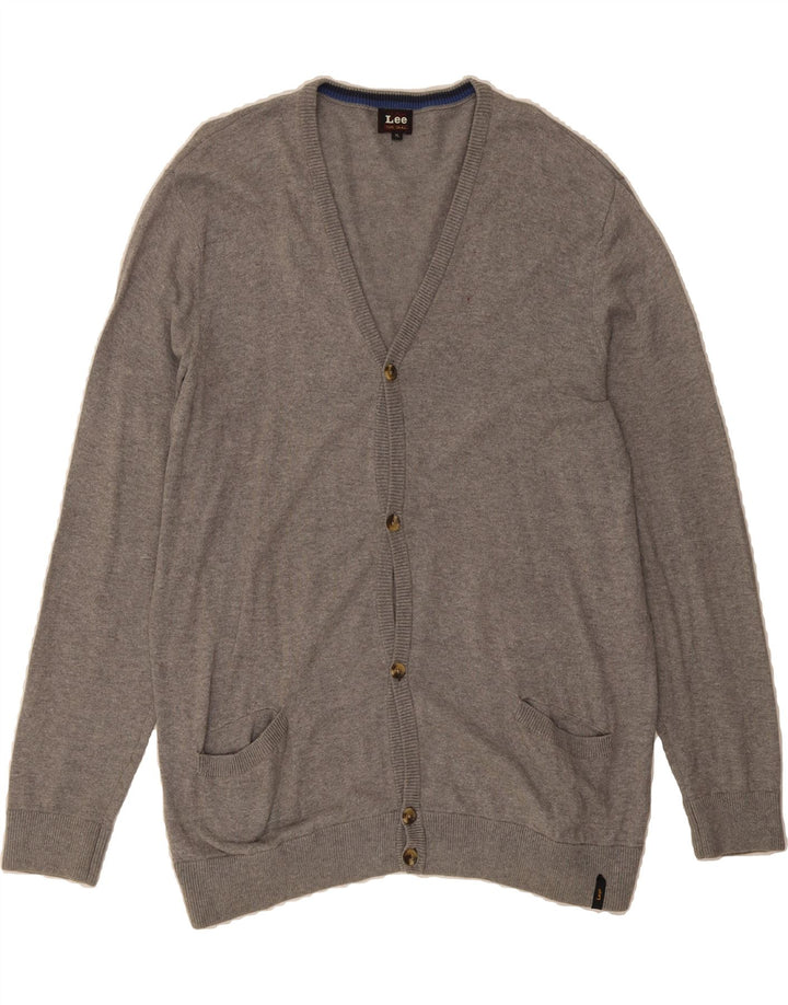 LEE Mens Cardigan Sweater XL Grey Cotton Vintage Lee and Second-Hand Lee from Messina Hembry 