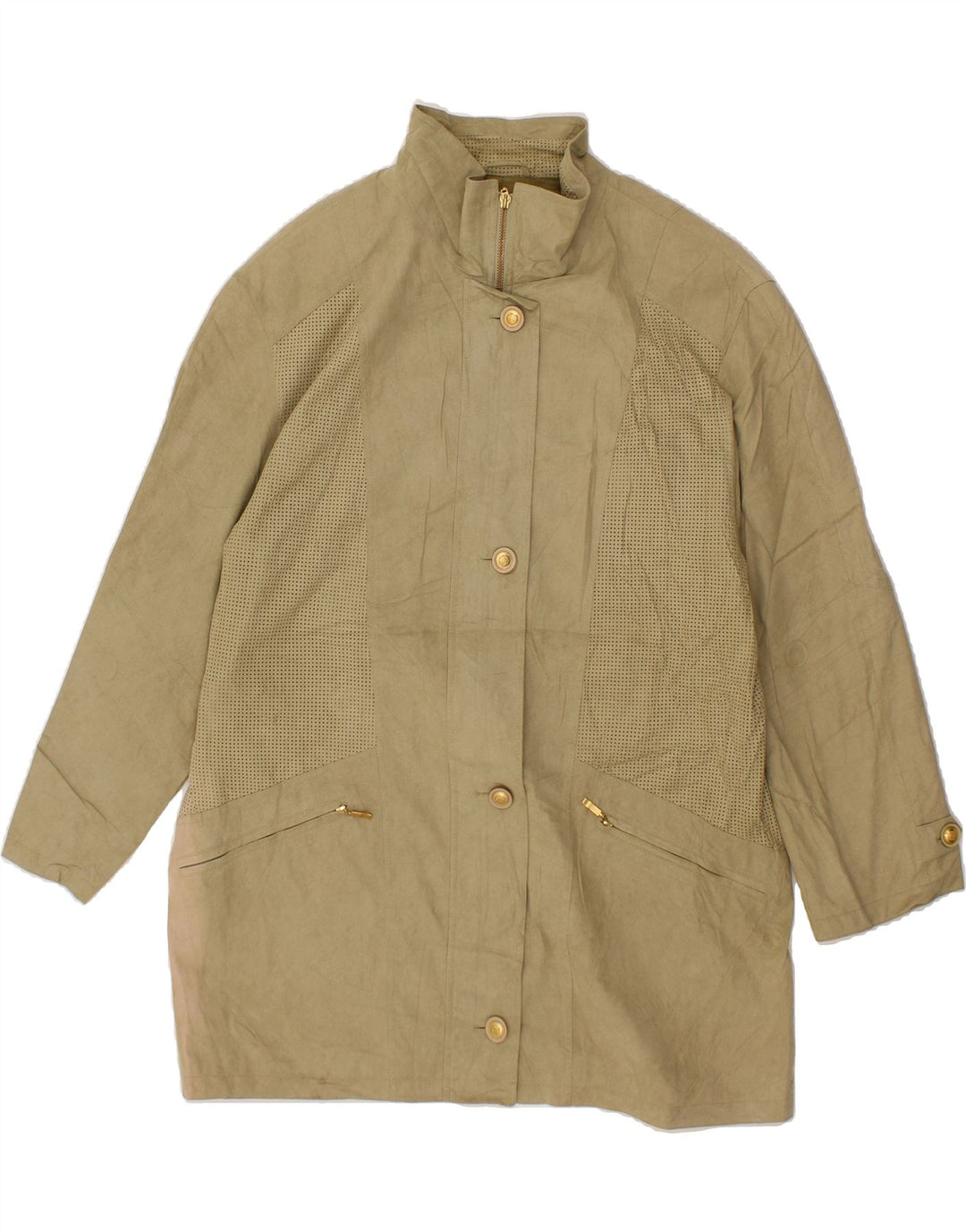 BARONIA Womens Raincoat UK 16 Large Beige Polyamide Vintage Baronia and Second-Hand Baronia from Messina Hembry 